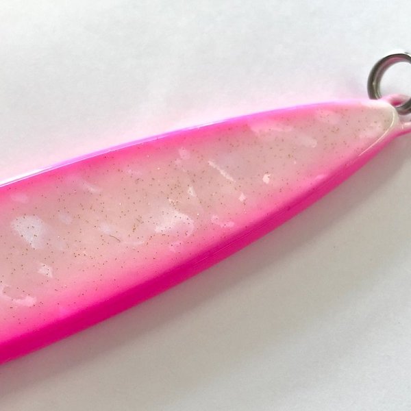 画像3: 鮭男爵（アキアジ用スプーン）つり具の釣人オリジナルカラー 釣人パールピンクグロー夜光45g (3)